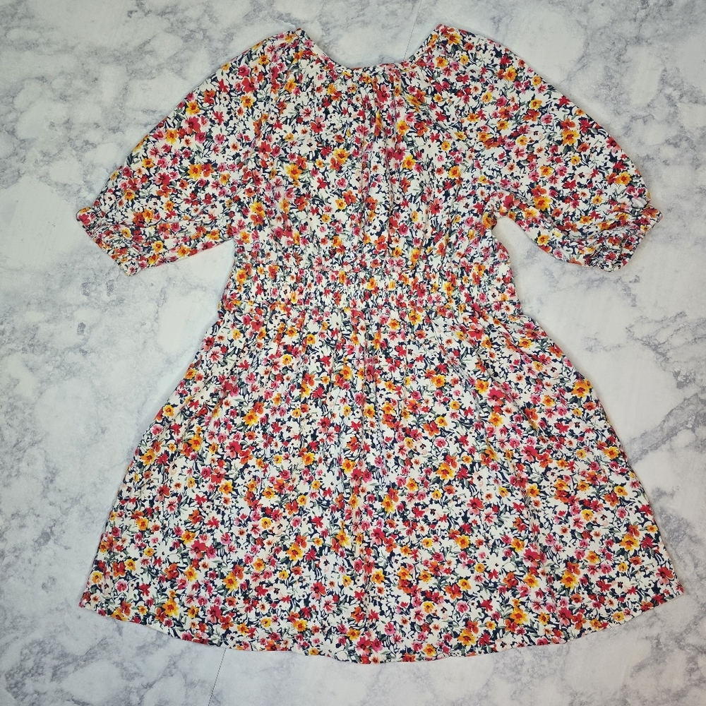 Old Navy Floral Dress Cinched Waist 5T Spring Dress